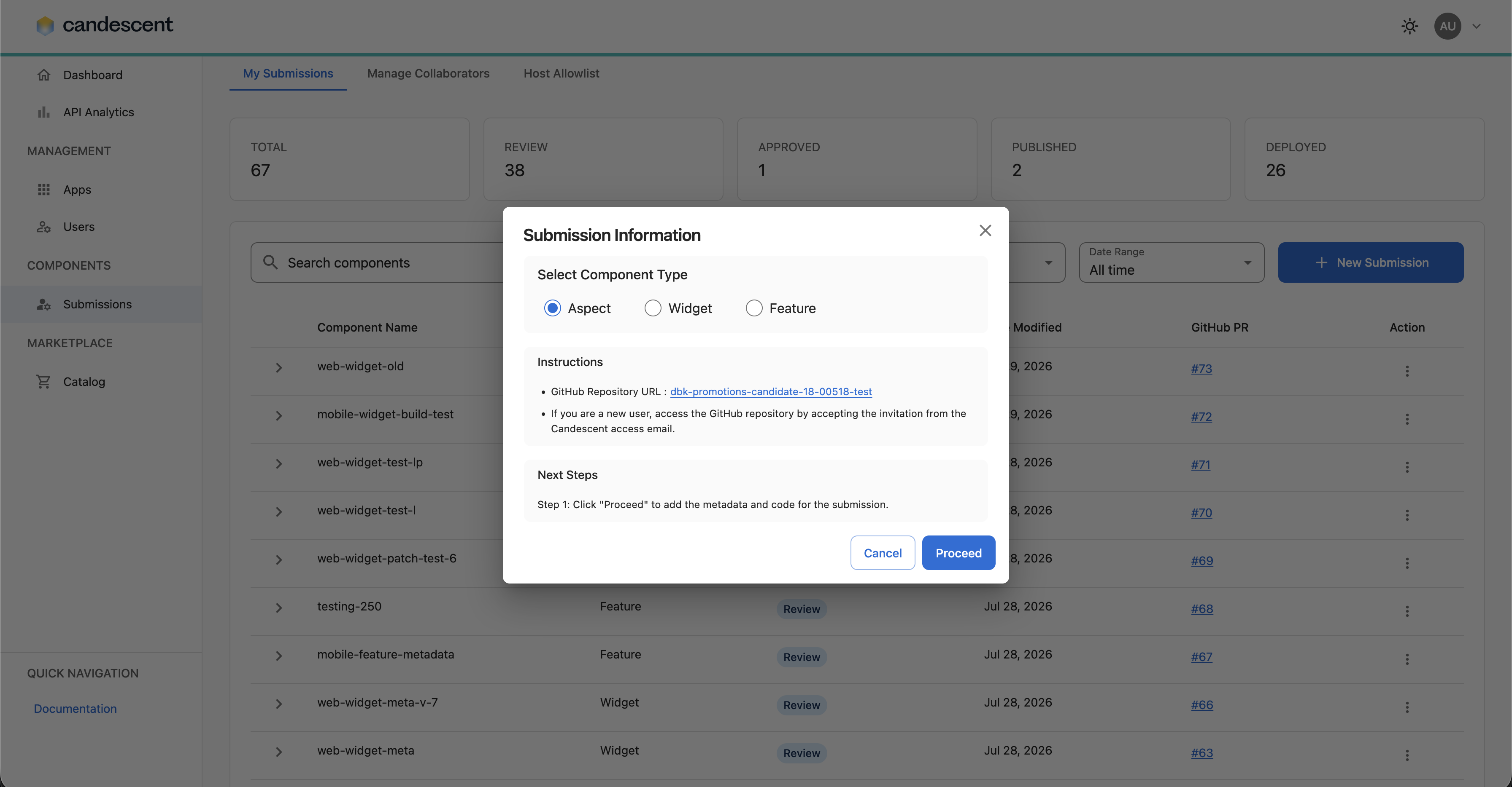 Component-Selection-Dialog