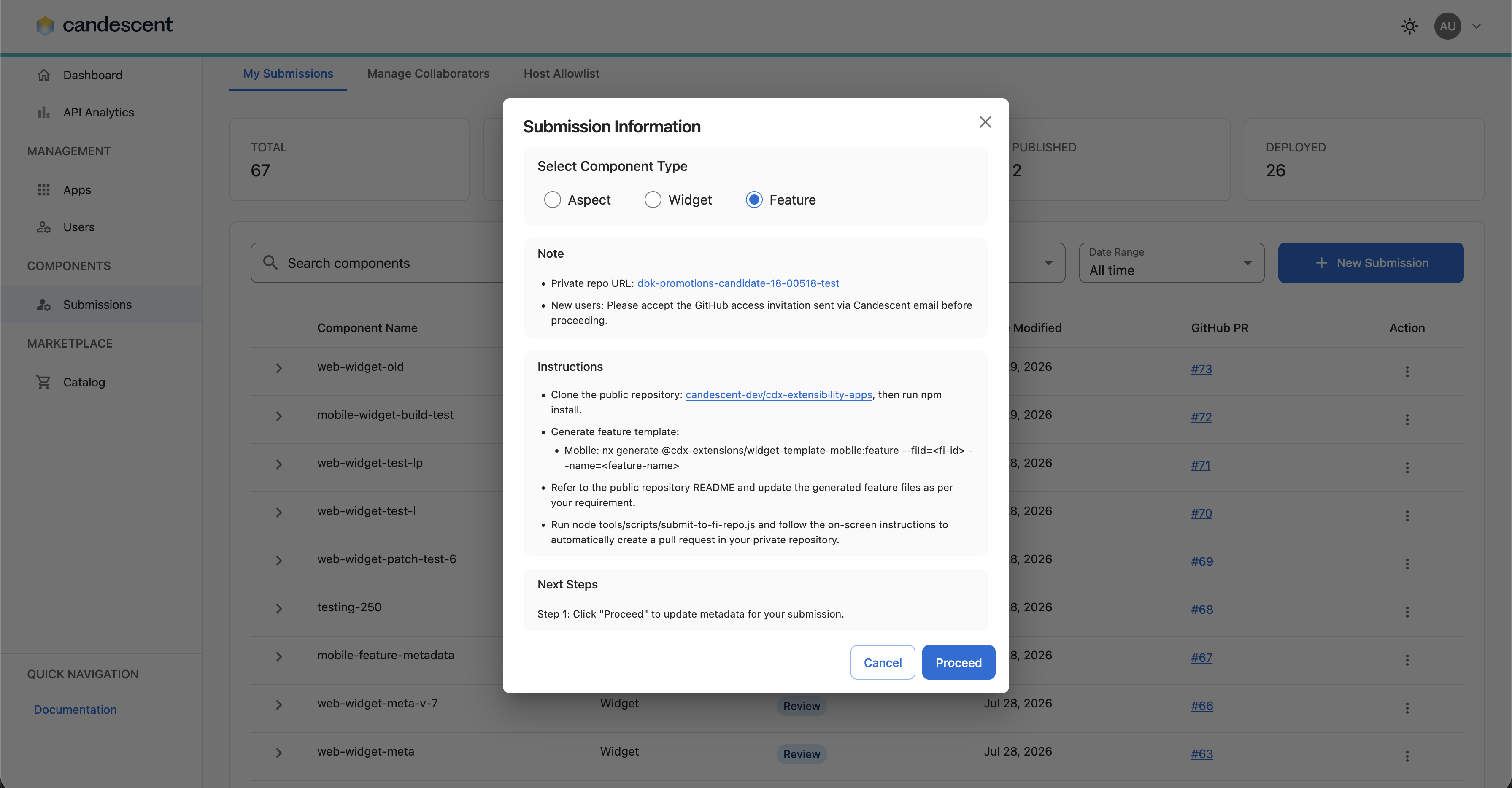 Component-Selection-Dialog